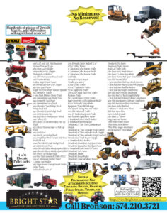 July Equipment Showcase Consignment Auction 11751 CR 12, Middlebury, IN 46540 July 1, 2021, 9:00 am