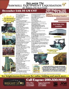 Tennessee Used Sawmill Equipment Auction